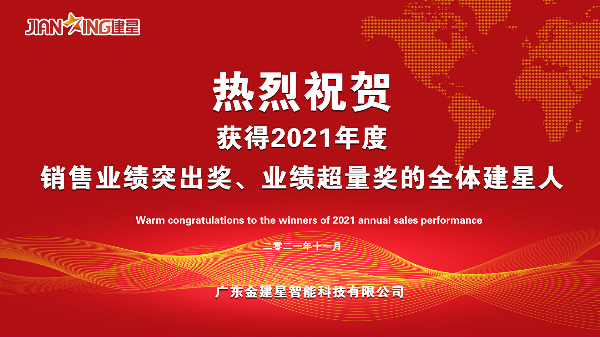 熱烈祝賀-2021年度銷售成績優(yōu)異者獲獎！